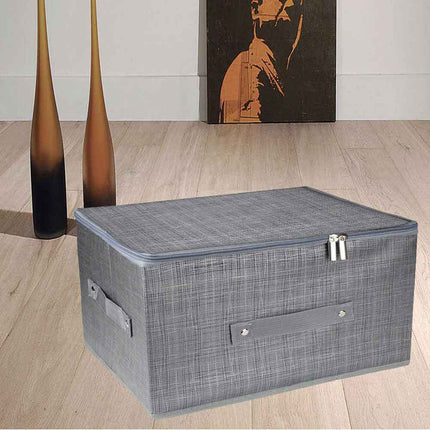 Scatola box porta abiti contenitore organizer portaoggetti per armadi con chiusura zip cerniera 45x60x24 cm - enzoled