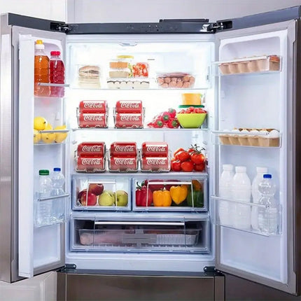 Portalattine in plastica organizer da frigorifero cassetto dispeser per lattine salva spazio - enzoled