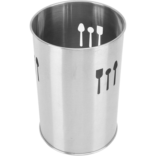 Portaposate in acciaio contenitore scolaposate porta utensili da cucina  15x10 cm - enzoled