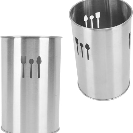 Portaposate in acciaio contenitore scolaposate porta utensili da cucina  15x10 cm - enzoled