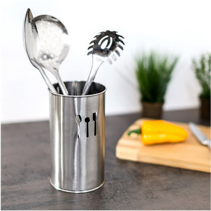 Portaposate in acciaio contenitore scolaposate porta utensili da cucina  15x10 cm - enzoled