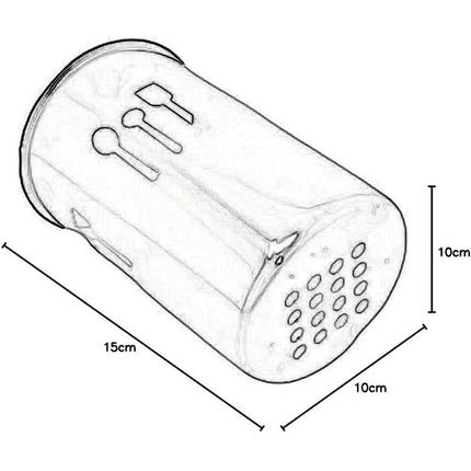 Portaposate in acciaio contenitore scolaposate porta utensili da cucina  15x10 cm - enzoled