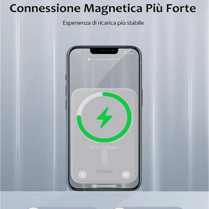 Power bank magnetico per cellulare da 10000 mAh caricabatteria universaleper smartphone calamitato wireless - enzoled