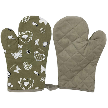 Set presina e guanto da cucina in cotone con imbottitura guanti presine da forno isolante - enzoled
