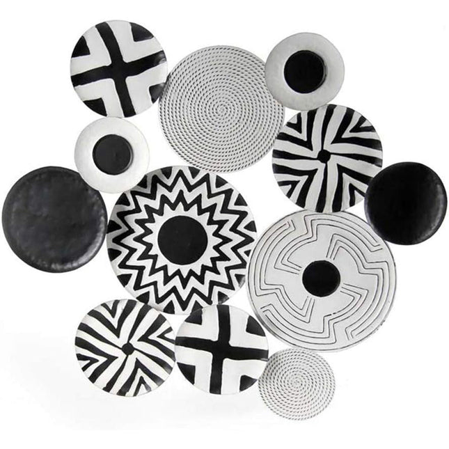 Quadro in metallo decorativo da parete pannello in metallo composizione etnico moderna decorazione casa - enzoled