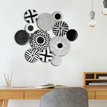 Quadro in metallo decorativo da parete pannello in metallo composizione etnico moderna decorazione casa - enzoled
