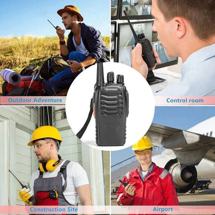 Ricetrasmittente portatile 16 canali 5w trasmittente radio uhf ricetrasmettitore distanza 3Km con base di ricarica e cuffia - enzoled
