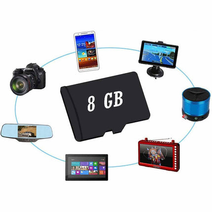 Micro SD con adattatore scheda di memoria da 8 16 32 64 e 128 GB memory card per videocamere fotocamera cellulare - enzoled