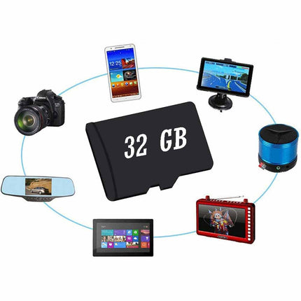 Micro SD con adattatore scheda di memoria da 8 16 32 64 e 128 GB memory card per videocamere fotocamera cellulare - enzoled