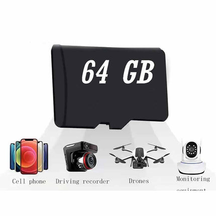 Micro SD con adattatore scheda di memoria da 8 16 32 64 e 128 GB memory card per videocamere fotocamera cellulare - enzoled