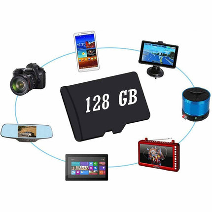 Micro SD con adattatore scheda di memoria da 8 16 32 64 e 128 GB memory card per videocamere fotocamera cellulare - enzoled