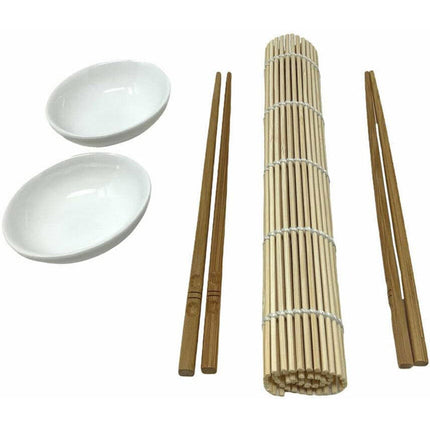 Set sushi per 2 persone 9 pezzi ciotole in ceramica stampi tovaglietta set per aperitivo - enzoled