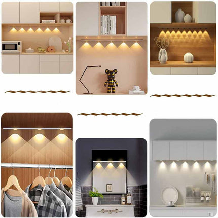 Sottopensile ultra slim a led cob 20 30 40 60 cm plafoniera ricaricabile usb magneica con sensore di movimento - enzoled