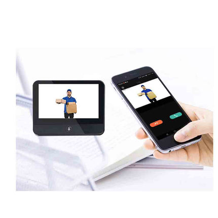 Spioncino smart wifi digitale con led infrarossi per porta monitor 4,3” ricaricabile occhiello con app spioncino - enzoled