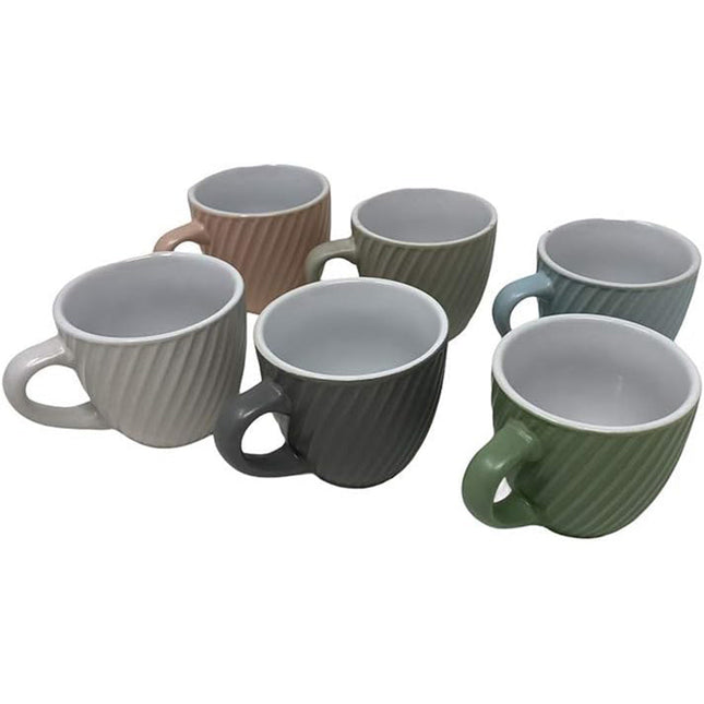 Set 6 tazzine da caffè in ceramica tazza con manico per espresso tazze colazione - enzoled