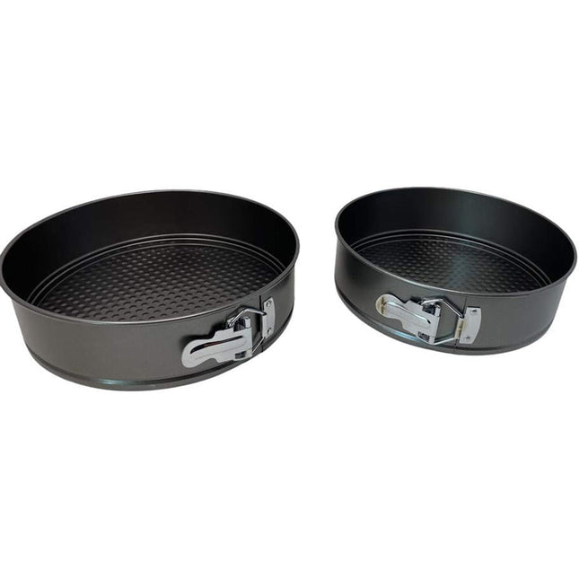 Set 2 teglie rotondo con cerniera apribile antiaderente da forno e frigo diverse dimensioni 24 25cm ruoto tortiera per cheescake - enzoled