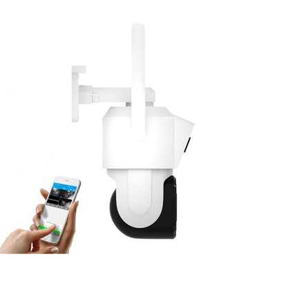 Telecamera wifi doppio obbiettivo motorizzata con zoom audio video con App IP66 videosorveglianza da esterno e interno - enzoled