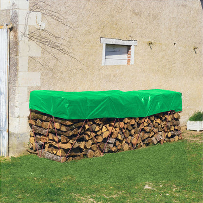 Telo protettiva occhiellato in pvc verde per sedie a sdraio motore condizionatore impermeabile copri oggetti da esterno varie misure - enzoled