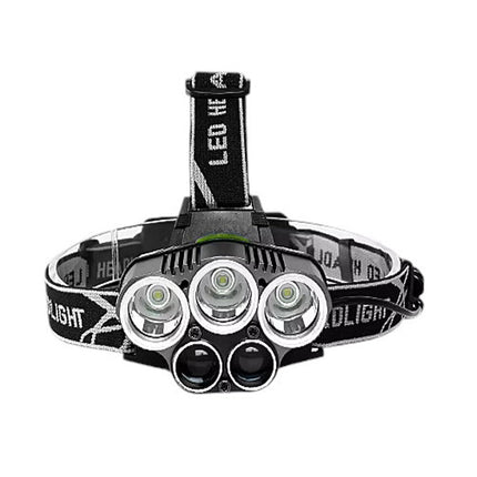 Torcia fronntale ricaricabile a 5 led 3 luce bianca fredda 2 luce blu 5 modalità di luce - enzoled