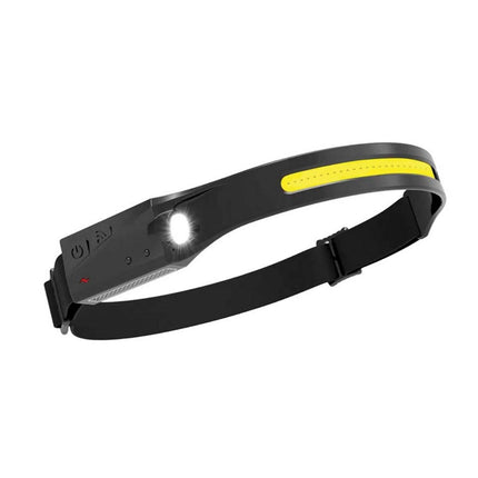 Torcia frontale ricaricabile doppio led dimmerabile con sensore di movimento passaggio - enzoled