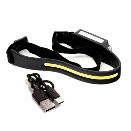 Torcia frontale ricaricabile doppio led dimmerabile con sensore di movimento passaggio - enzoled