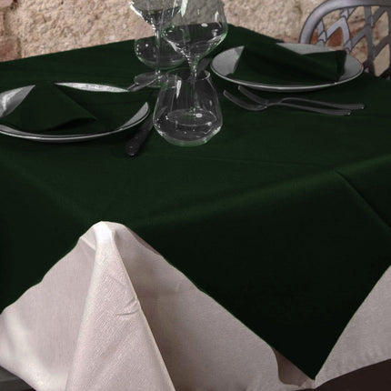 Set 2 tovaglia tnt 100 x 100 cm 70gr per decorazioni tavole buffet feste ristoranti verde - enzoled