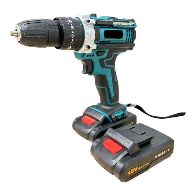 Trapano elettrico ricaricabile con motore brushless avvitatore cordless con doppia batteria 48v con 22 accessori in valigetta - enzoled