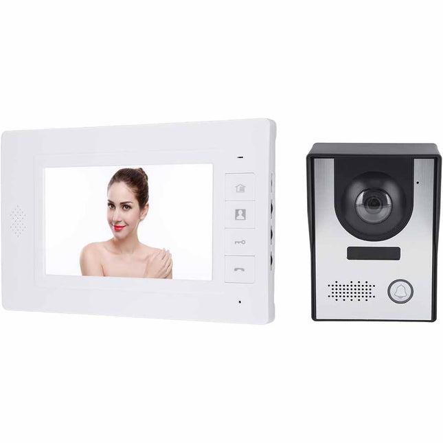 Videocitofono 7 monitor lcd monofamiliare citofono pulsantiera infrarossi esterna campanello - enzoled