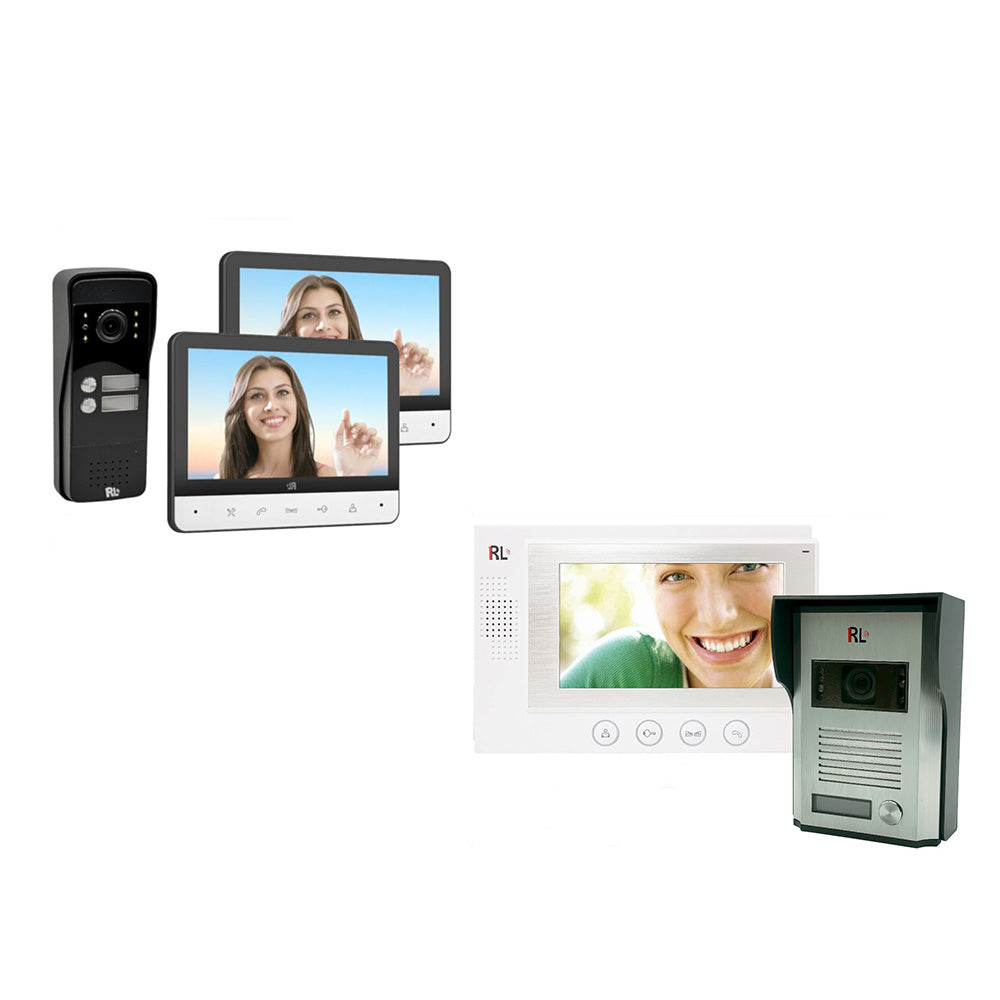 Videocitofono monitor lcd 7” monofamiliare e bifamiliare citofono a 4 fili pulsantiera infrarossi esterna campanello - enzoled