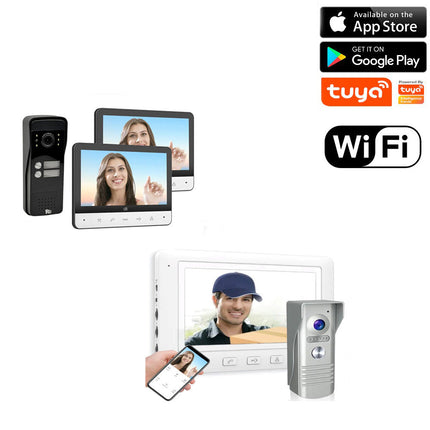 Videocitofono monitor lcd 7” monofamiliare e bifamiliare citofono a 6 fili pulsantiera gestibile da smartphone con app - enzoled