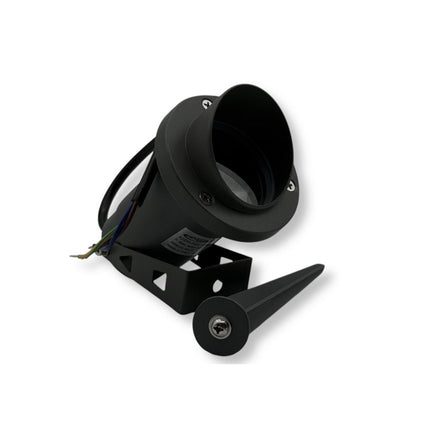 Faretto da esterno lampada da giardino doppia istallazione con picchetto interrabile e staffa a parete portalampada GU10 IP65 - enzoled