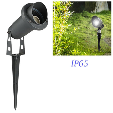 Faretto da esterno lampada da giardino doppia istallazione con picchetto interrabile e staffa a parete portalampada GU10 IP65 - enzoled