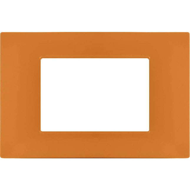 Placchetta 3 4 7 posti arancio compatibile con vimar plana enzoled