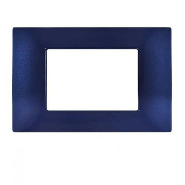 Placchetta 3 4 7 posti blue navy compatibile con vimar plana enzoled