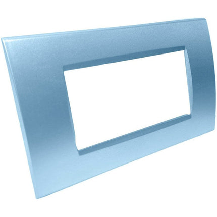 Placchetta 3 4 7 posti azzurro marino compatibile con vimar plana enzoled
