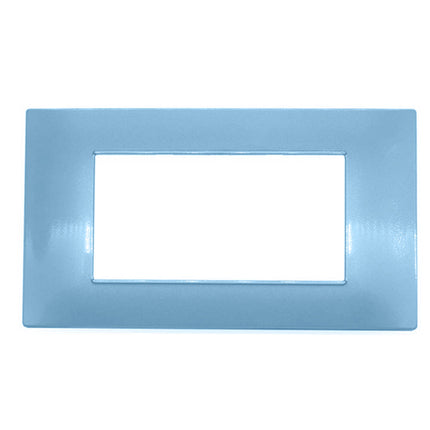 Placchetta 3 4 7 posti azzurro marino compatibile con vimar plana enzoled