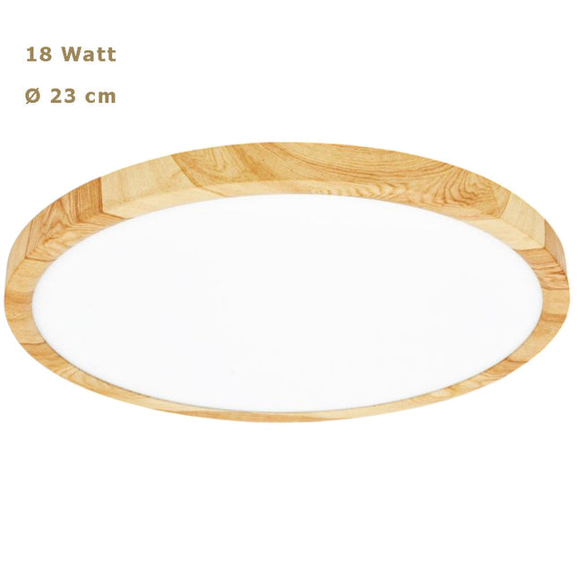 Plafoniera led ultra slim 18 24 36 45 watt tecnologia CCT colore legno