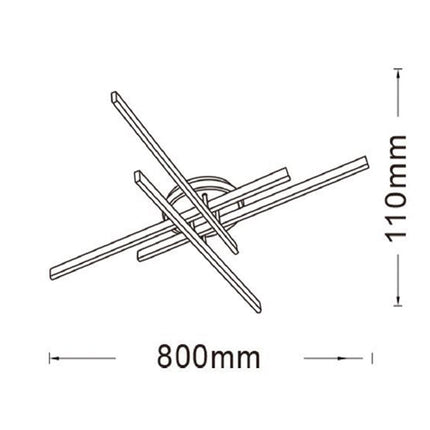 Plafoniera LED 45W luce soffitto design geometria tecnologia CCT enzoled