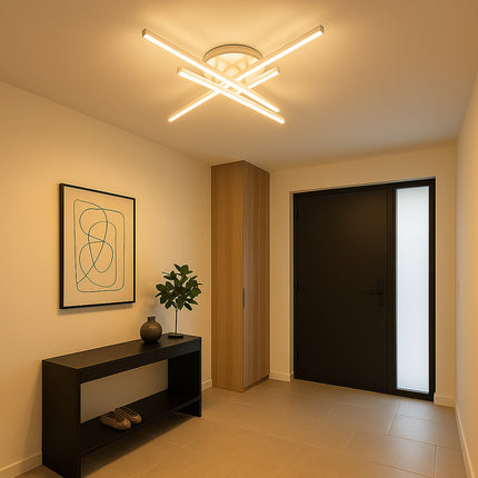 Plafoniera LED 45W luce soffitto design geometria tecnologia CCT enzoled