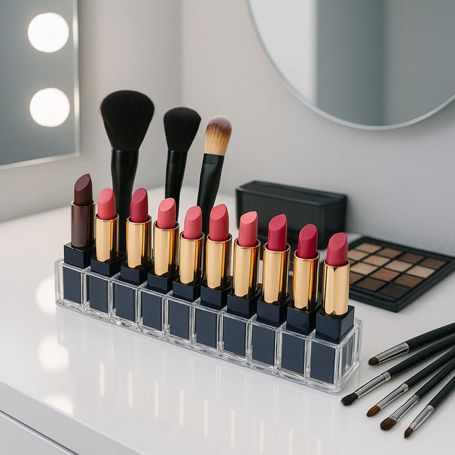 Organizer trucchi 24 scomparti espositore smalti rossetti cosmetici enzoled