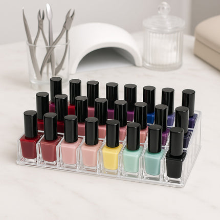 Organizer trucchi 24 scomparti espositore smalti rossetti cosmetici enzoled