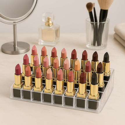 Organizer trucchi 24 scomparti espositore smalti rossetti cosmetici enzoled