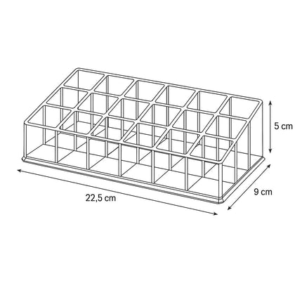 Organizer trucchi 24 scomparti espositore smalti rossetti cosmetici enzoled