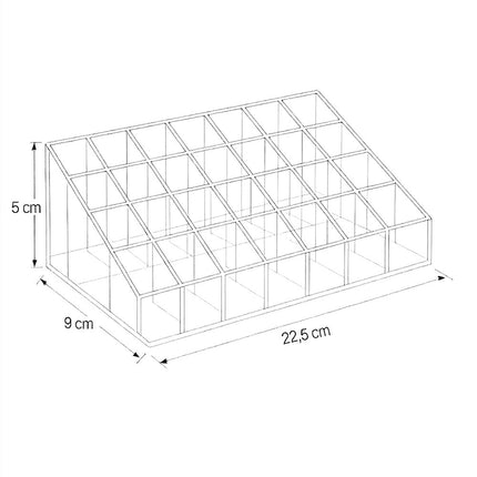 Organizer trucchi 36 scomparti espositore smalti rossetti cosmetici enzoled