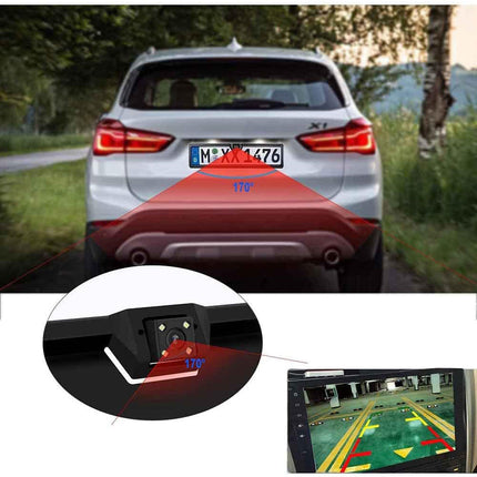 Portatarga con telecamera retromarcia integrata 4 led infrarossi per visione notturna staffa porta targa con camera posteriore parcheggio - enzoled