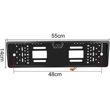 Portatarga con telecamera retromarcia integrata 4 led infrarossi per visione notturna staffa porta targa con camera posteriore parcheggio - enzoled