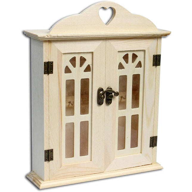 Cassetta portachiavi 6 ganci in legno da appendere per decoupace enzoled