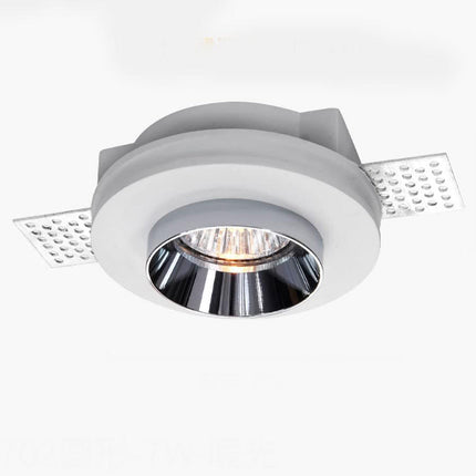 Portafaretto in gesso a scomparsa verniciabile per faretti GU10 enzoled