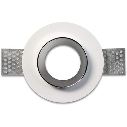 Portafaretto in gesso a scomparsa verniciabile per faretti GU10 enzoled