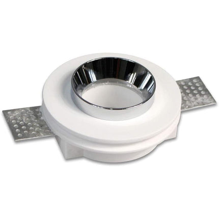 Portafaretto in gesso a scomparsa verniciabile per faretti GU10 enzoled